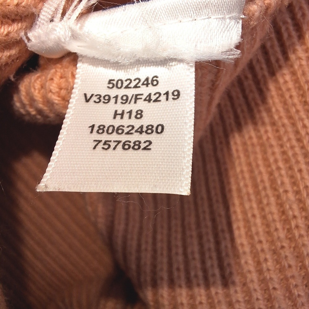 Lands End Sweater Womens XL Pink Coral Mock Neck Ribbed‎ 3/4 Sleeve Pullover - Picture 7 of 7